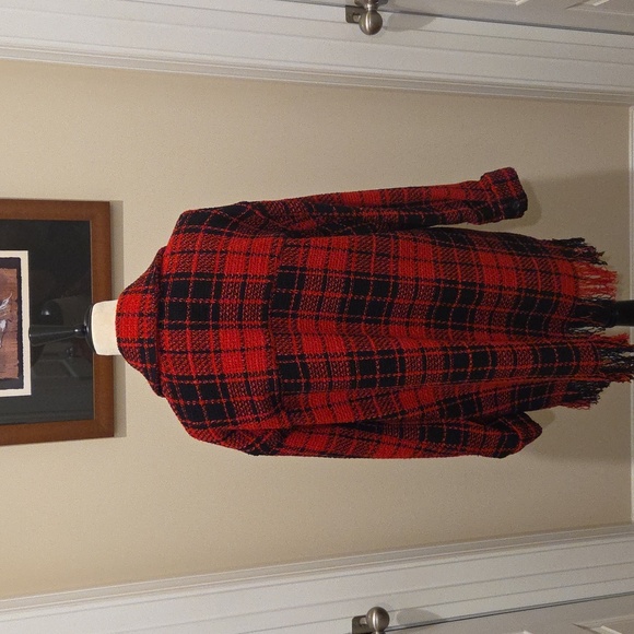 Zara Plaid Tweed Fringe - Picture 4 of 8